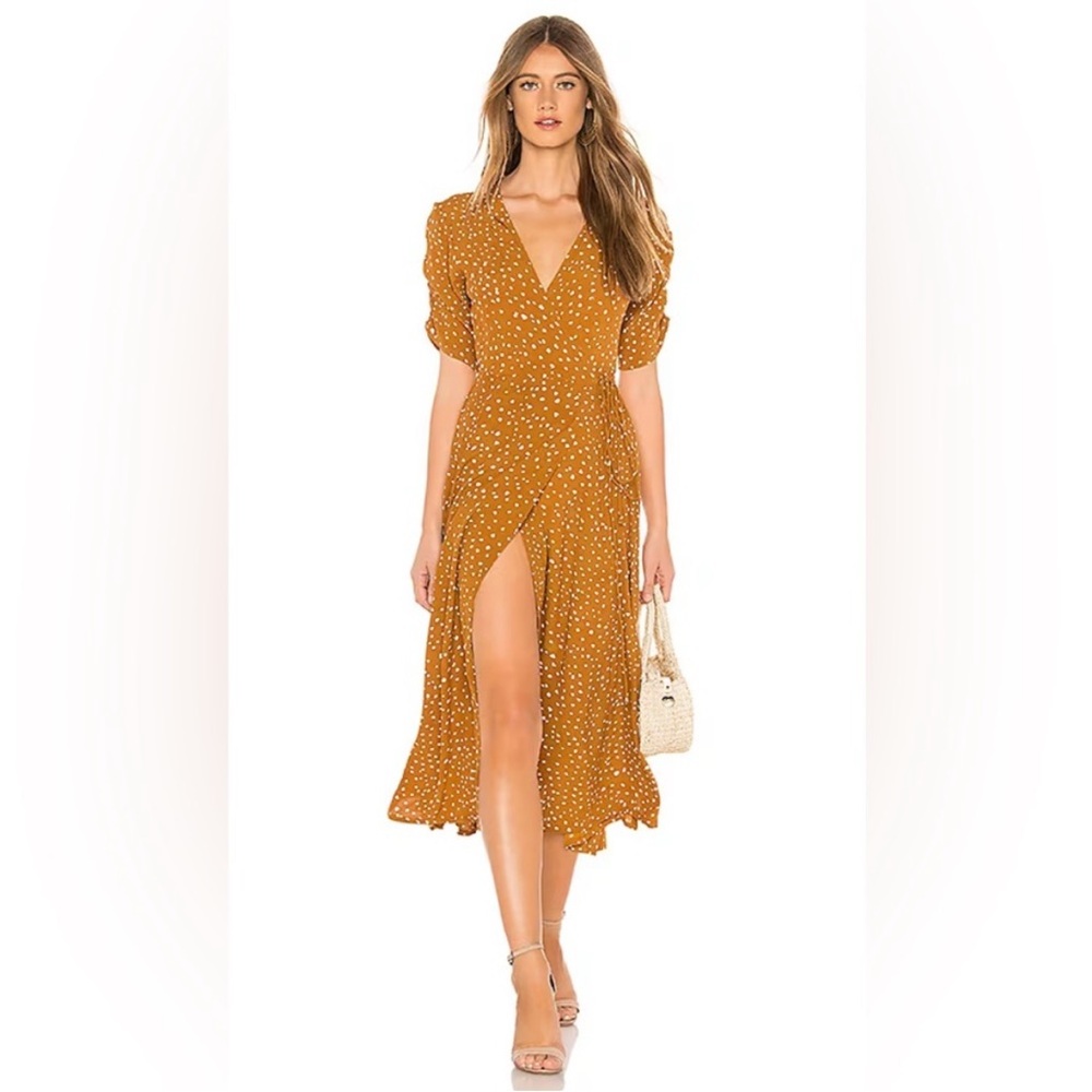Faithfull the Brand Polka Dot Wrap Dress